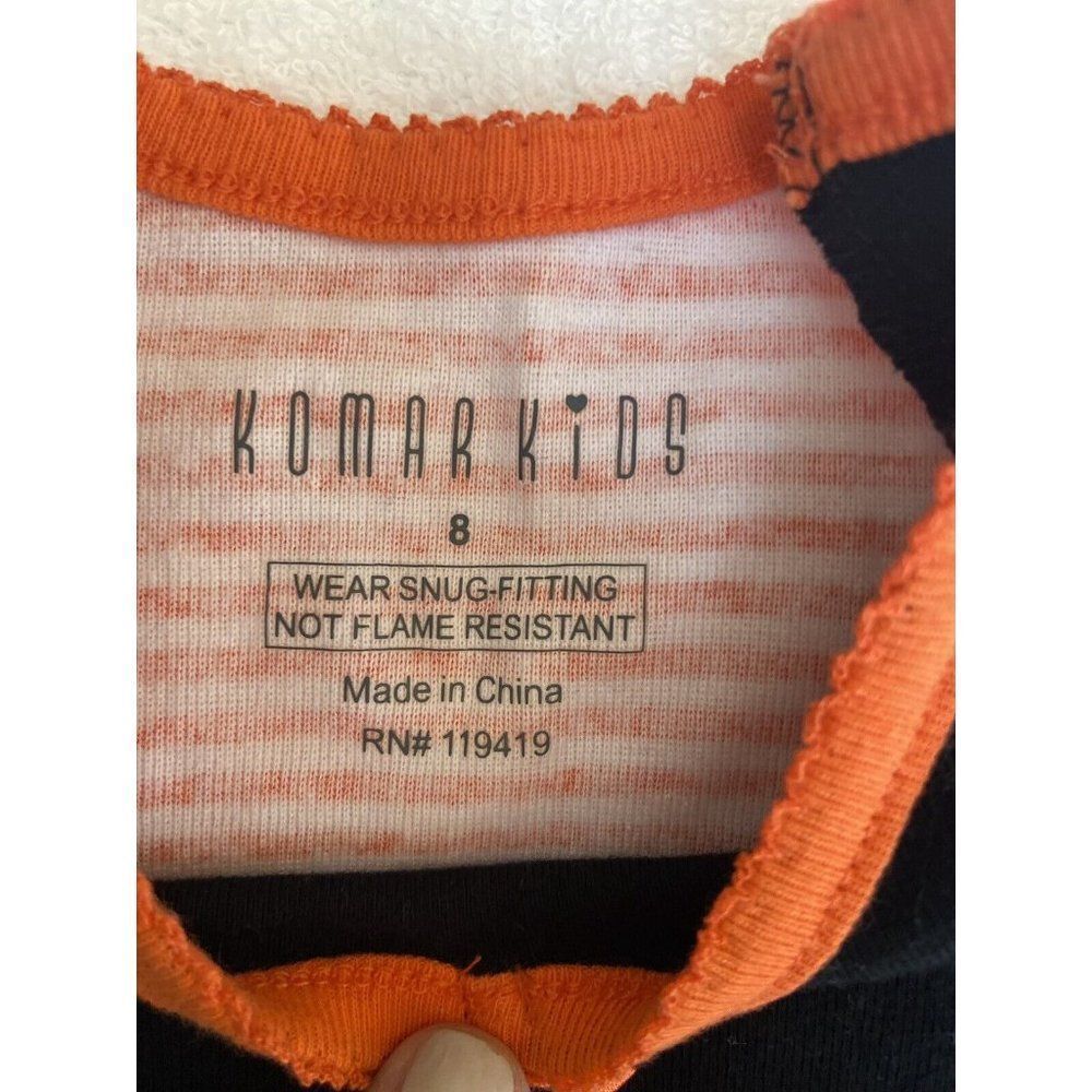 Komar Kids halloween long sleeve top shirt Black and Orange size 8 - Picture 3 of 6